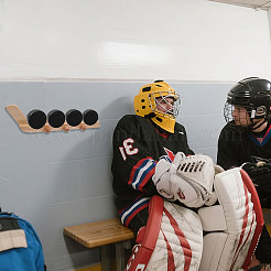 Wooden Wall Mounted Hockey Display Holder&nbsp;ODIS-WH0086-106
