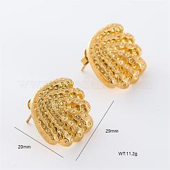 3 Pairs Stainless Steel Shell Shape Stud Earrings&nbsp;DB4893