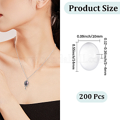 200Pcs Transparent Glass Cabochons&nbsp;GGLA-BBC0001-03
