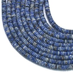 Frosted Natural Blue Spot Jasper Beads Strands&nbsp;G-K389-C05-01