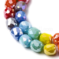 Electroplate Opaque Glass Beads Strands&nbsp;GLAA-Q009-05C