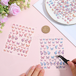 4Pcs 2 Styles Butterfly Plastic Nail Art Stickers&nbsp;MRMJ-CP0001-37