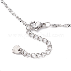 304 Stainless Steel Singapore Chain Necklaces&nbsp;NJEW-JN05167-02