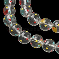 Transparent Glass Enamel Beads Strands&nbsp;LAMP-A001-B01