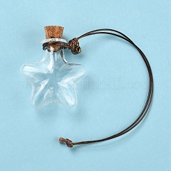 Star-shaped Glass Cork Bottles Ornament&nbsp;GLAA-D002-10