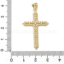 Brass Micro Pave Cubic Zirconia Pendants&nbsp;KK-L243-25G