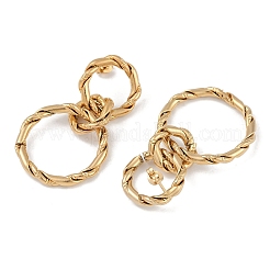 PVD Vacuum Plating 201 Stainless Steel Twist Ring Stud Earrings&nbsp;EJEW-I309-50G