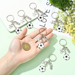 10Pcs Football Theme Alloy Keychain&nbsp;KEYC-YW00231