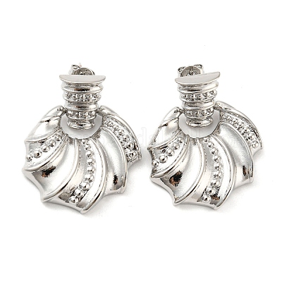 Brass Dangle Stud Earrings&nbsp;EJEW-C066-15P-1
