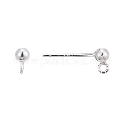 925 Sterling Silver Stud Earring Findings&nbsp;STER-S002-48-1