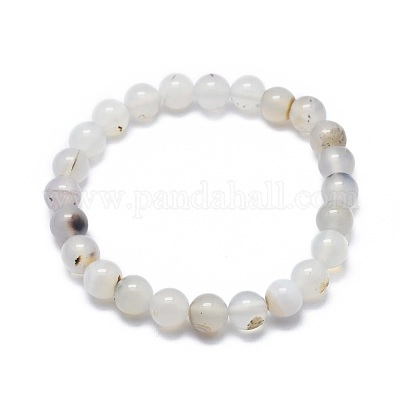 Natural Agate Bead Stretch Bracelets&nbsp;BJEW-K212-B-004-1