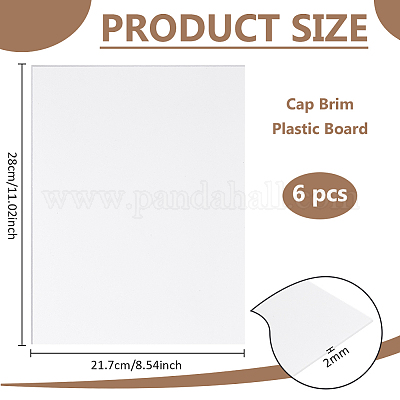 Cap Brim Plastic Board&nbsp;DIY-WH0591-246B-02-1