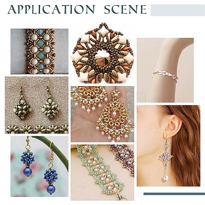 800Pcs Colors 2-Hole Seed Beads, Czech Glass Beads, Mixed Color,  Hole: 100Pcs/color