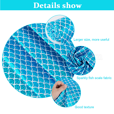 Fishscale Pattern Polyester Fabrics&nbsp;DIY-WH0304-508C-1