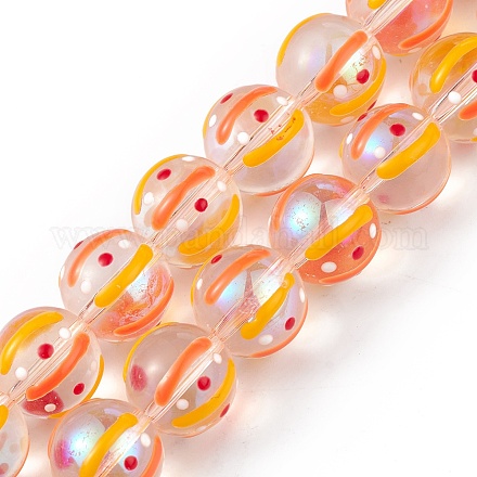 Transparent Glass Beads Strands LAMP-F029-01D-1