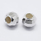 925 Sterling Silver Beads Spacer, Faceted, Round, Silver, 6x5mm, Hole: 2.4mm