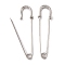 Iron Kilt Pins Brooch clasps jewelry findings, Platinum, 50x13mm, pin: 1.5mm