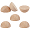 Wood Cabochons, Half Round, Antique White, 76x39mm