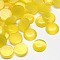 Cat Eye Cabochons, Half Round, Yellow, 20x3.5~5mm