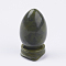 Natural Chinese Southern Jade Display Decorations, with Base, Egg Shape Stone, 56mm, Egg: 47x30mm