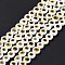 Handmade Evil Eye Lampwork Flat Round Bead Strands, White, 6x3mm, Hole: 1mm, about 65pcs/strand, 14 inch