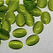Cat Eye Cabochons, Oval, Olive Drab, 12x10x2mm