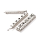 Brass Micro Pave Clear Cubic Zirconia Twister Clasps&nbsp;KK-K422-16P-2