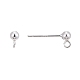 925 Sterling Silver Stud Earring Findings&nbsp;STER-S002-48-3