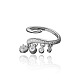Brass Micro Pave Clear Cubic Zirconia Cuff Rings&nbsp;FS-WG905BE-01-5