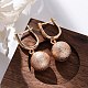 Brass Shimmer Hoop Earrings&nbsp;EJEW-K300-29G-1