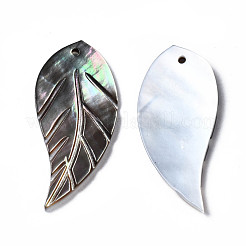 Natural Black Lip Shell Pendants&nbsp;SHEL-N026-145