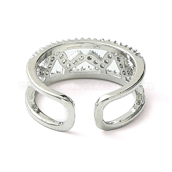 Brass Micro Pave Cubic Zirconia Ring&nbsp;RJEW-Z033-09B