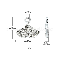 Alloy Rhinestone Pendants&nbsp;ALRI-YW0001-05