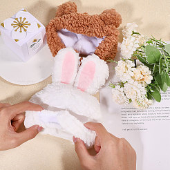 2Pcs 2 Styles Cute Cotton Warm Rabbit & Bear Hat&nbsp;AJEW-GL0002-57