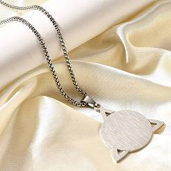 201 Stainless Steel Pendant Necklaces&nbsp;LS-NJEW-R019-01G&P