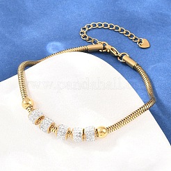 Polymer Clay Rhinestone Beaded Bracelets&nbsp;SA-D001-06G