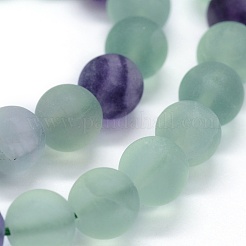 Natural Fluorite Beads Strands&nbsp;G-G763-13-8mm
