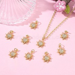 SHEGRACE Brass Micro Pave Cubic Zirconia Pendants&nbsp;XGRQ3D584-477G