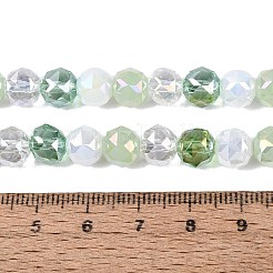 Electroplate Imitation Jade & Opaque & Transparent Glass Beads Strands&nbsp;EGLA-Q135-8MM-A06