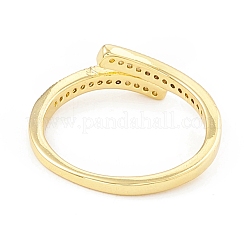 Clear Cubic Zirconia Heart Open Cuff Ring&nbsp;RJEW-I083-11G