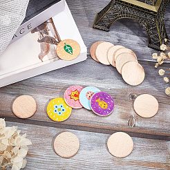 Unfinished Natural Beech Wood Cabochons&nbsp;WOOD-NB0001-93
