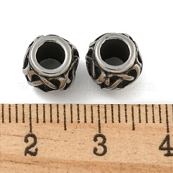 Retro 304 Stainless Steel European Beads&nbsp;STAS-B071-07AS
