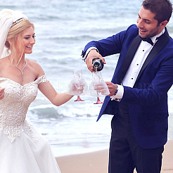 Organza & Cloth Bride and Groom Full Dress Wine Bottle Cover&nbsp;AJEW-DR0001-67