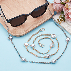 2Pcs 2 Colors Metal Crystal Rhinestone Purse Chains&nbsp;DIY-ME0001-52
