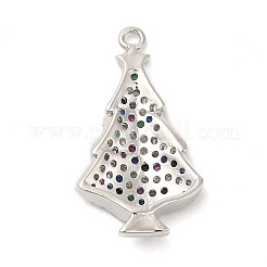 Rack Plating Brass Pave Cubic Zirconia Pendants&nbsp;KK-R150-07P