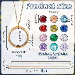 DIY Locket Pendant Necklaces Jewelry Kits&nbsp;DIY-PH0029-92G-01