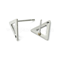 10Pcs 201 Stainless Steel Stud Earring Findings with Hole&nbsp;EJEW-FS0001-14A
