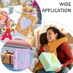 4Pcs 4 Colors 3 Inch Heart Window PVC Photo Albums&nbsp;AJEW-GL0002-85