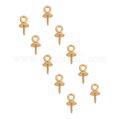 Ion Plating(IP) 304 Stainless Steel Cup Pearl Peg Bails Pin Pendants&nbsp;STAS-UN0009-04G