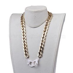 Personalized CCB Plastic Curb Chain Necklaces&nbsp;NJEW-JN02881-02